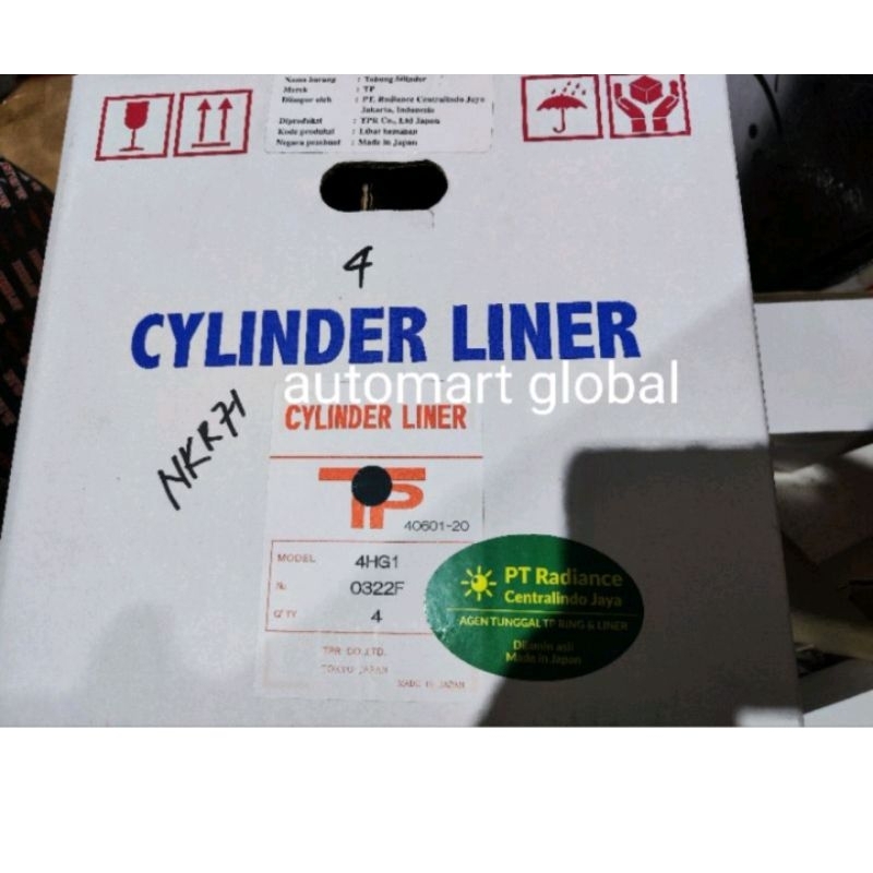 paket liner dan ring piston isuzu elf nkr71 TP JAPAN