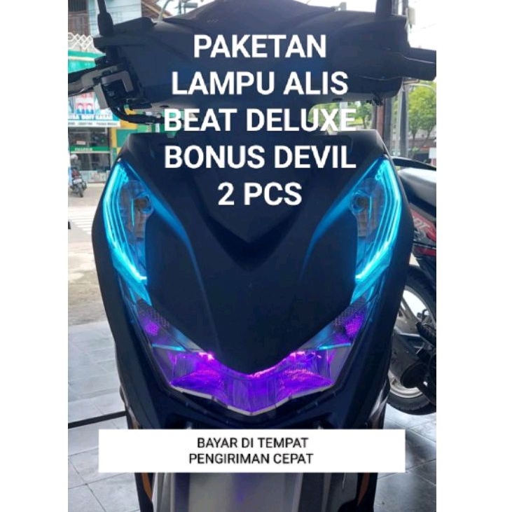 Lampu Alis Beat Deluxe 2021 2022 2023 paket hemat bonus devil