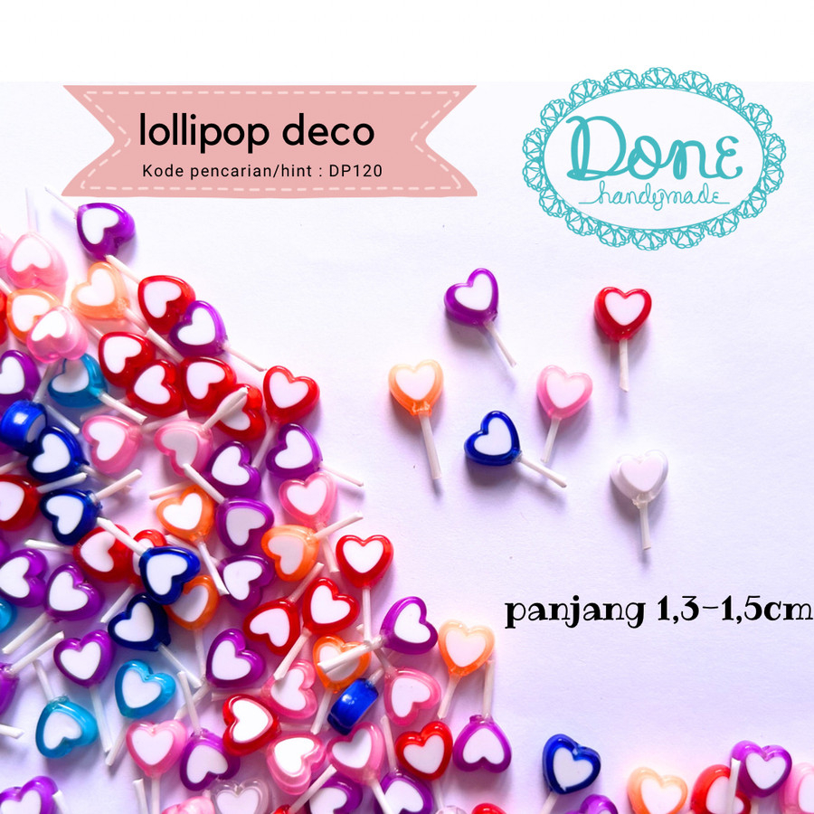 Done handymade deco part love candy heart aksesoris handphone DP120