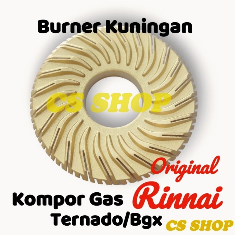 BURNER KOMPOR GAS RINNAI TERNADO BGX ORIGINAL RI 602 BGX,RI 712 BGX,RI 712 BX/KUNINGAN KOMPOR GAS RINNAI TURBO TERNADO BGX