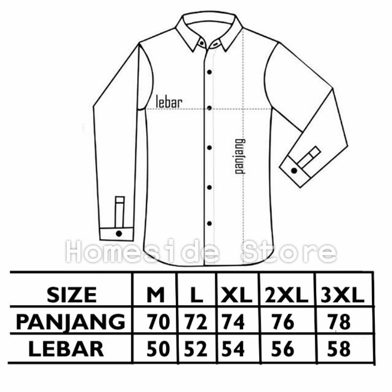 Kemeja Pria Hitam Polos Lengan Panjang Big Size XXL XXXL