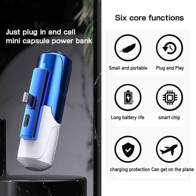 Goojodoq Time Capsule Powerbank 3300mAh Emergency Phone Charger Mini