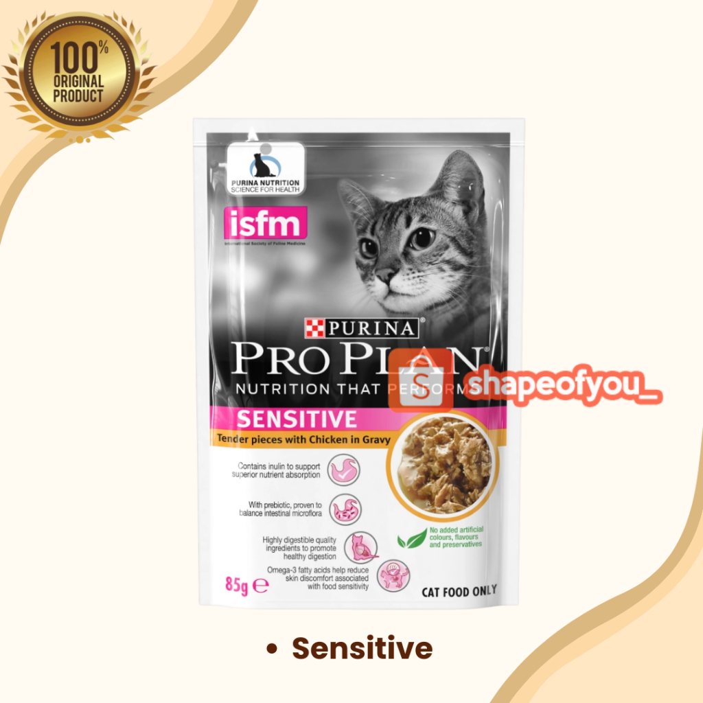 Proplan Pouch Kitten Makanan Kucing Basah Pro Plan Pouch 85 gr Cat Wet Food Sensitive Care All Varian