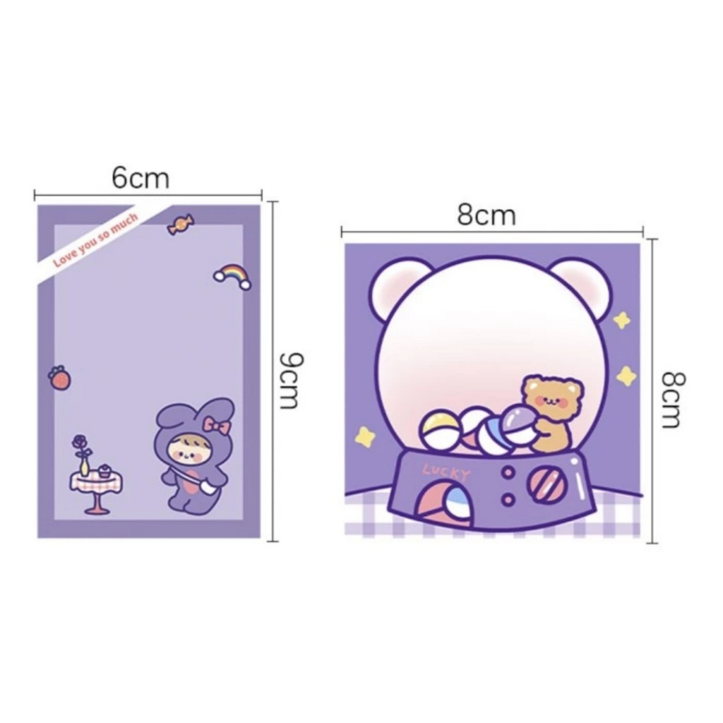 Sticky Notes Lucu Notepad Sticky Note Memopad banyak motif NP4