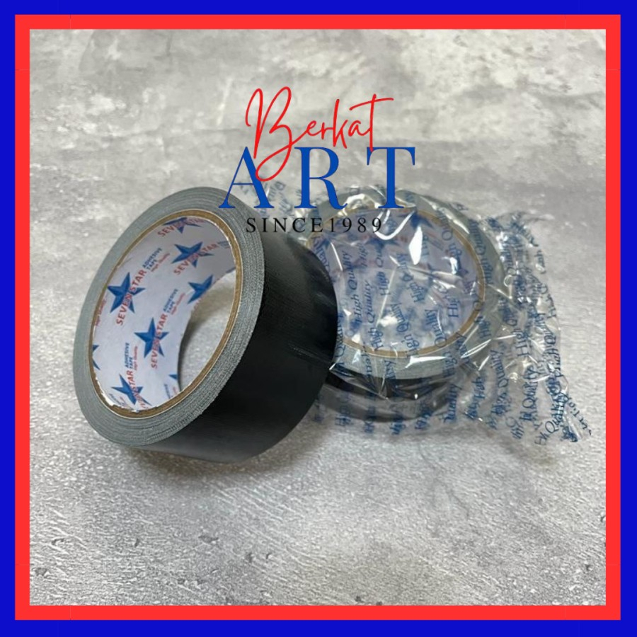 

Lakban Kain Hitam / Cloth Tape SEVEN STAR 2 Inch (46mm x 12m)