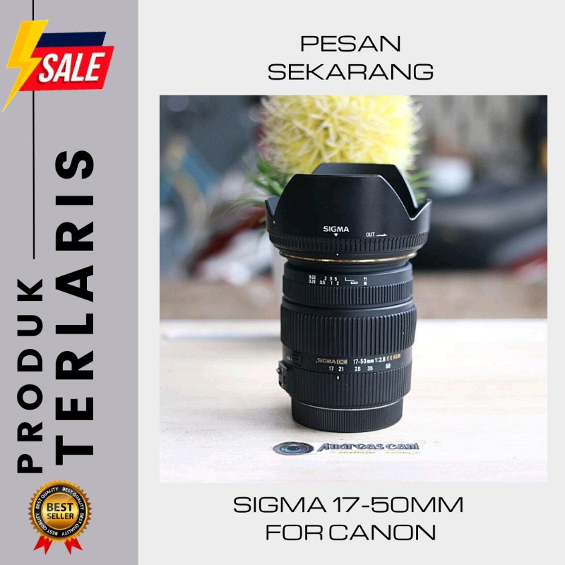 LENSA SIGMA DC 17-50MM WIDE FOR CANON  GOOD CONDITION  COCOK BUAT FOTO WEDINX