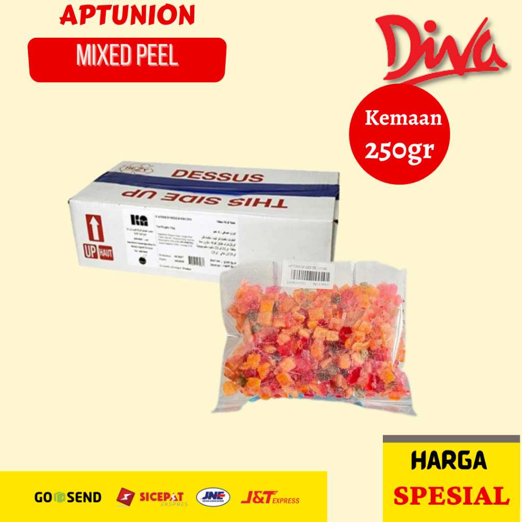 

Manisan Buah Aptunion Mixed Peel 250gr