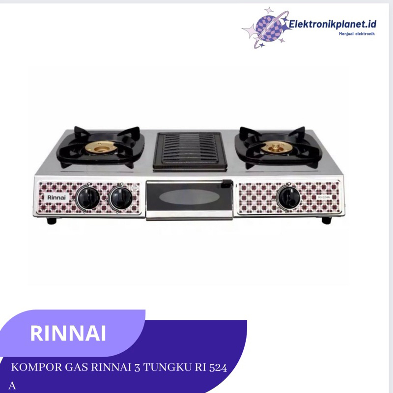 KOMPOR GAS RINNAI 3 TUNGKU RI 524 A