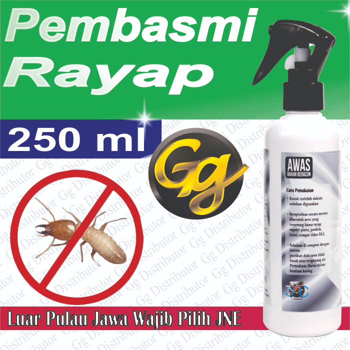 ANTI RAYAP KUSEN KAYU/ OBAT KAYU ANTI RAYAP DAN BUBUK/ OBAT PEMBASMI RAYAP 250ML