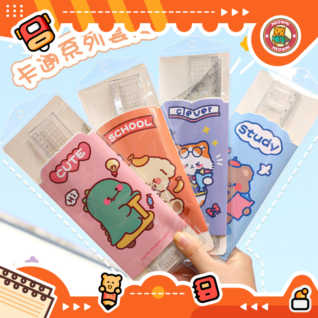 

Penggaris Set 4 in 1 Geometri Set Karakter Lucu RL0024