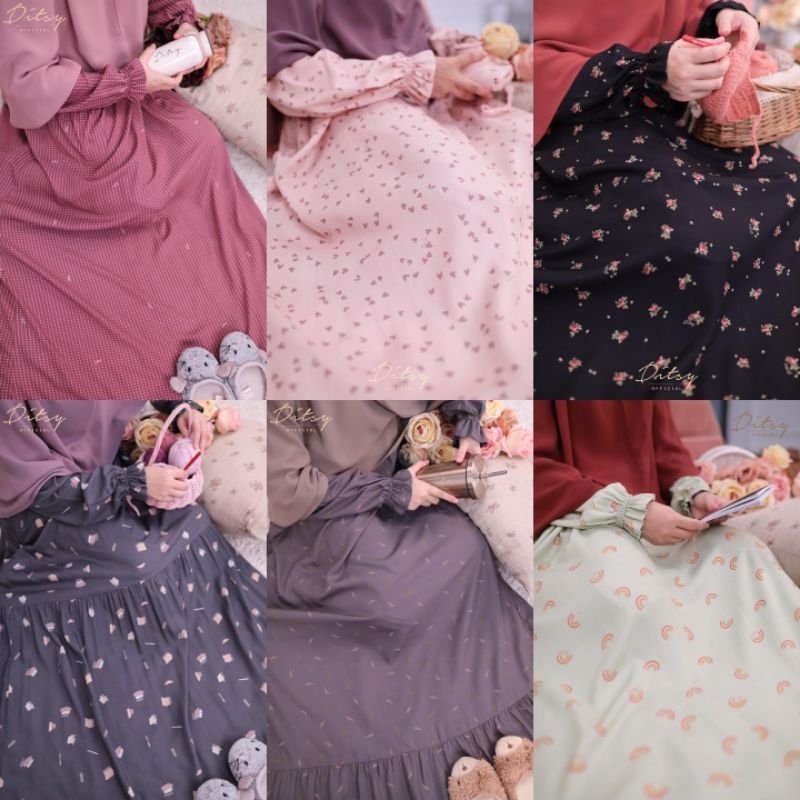 Ditsy Official Nightgown Sleepwear Vintage Little Veil CK Anila Livy Viola Lyssia Ariyella Maddie Av