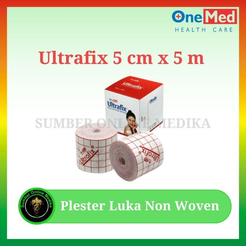 Plester Ultrafix 5cm x 5m One med Plester Luka anti air Plester Medis