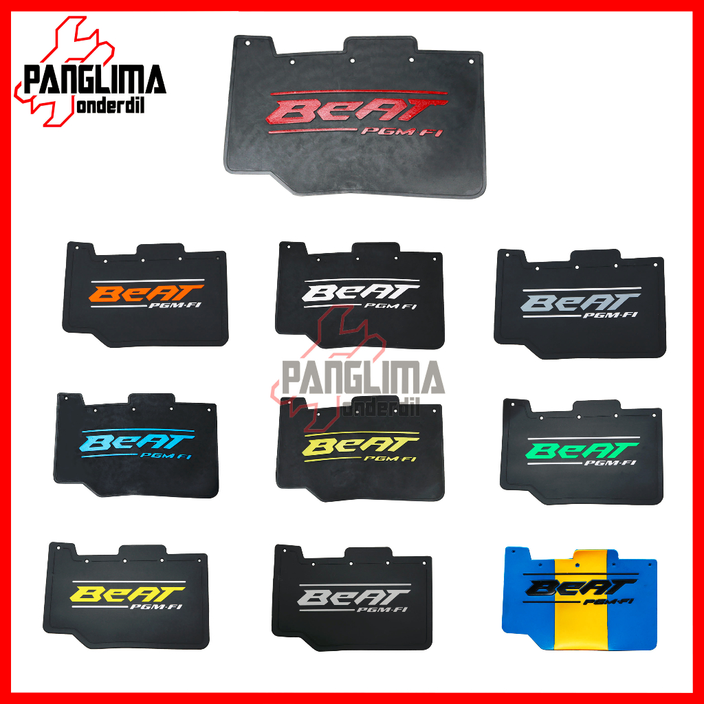 Mudflap Beat FI Lama-Street-New eSP-2013-2019 Mud flap-Penahan-Cover Lumpur Kolong-Spakbor Karbon-Carbon