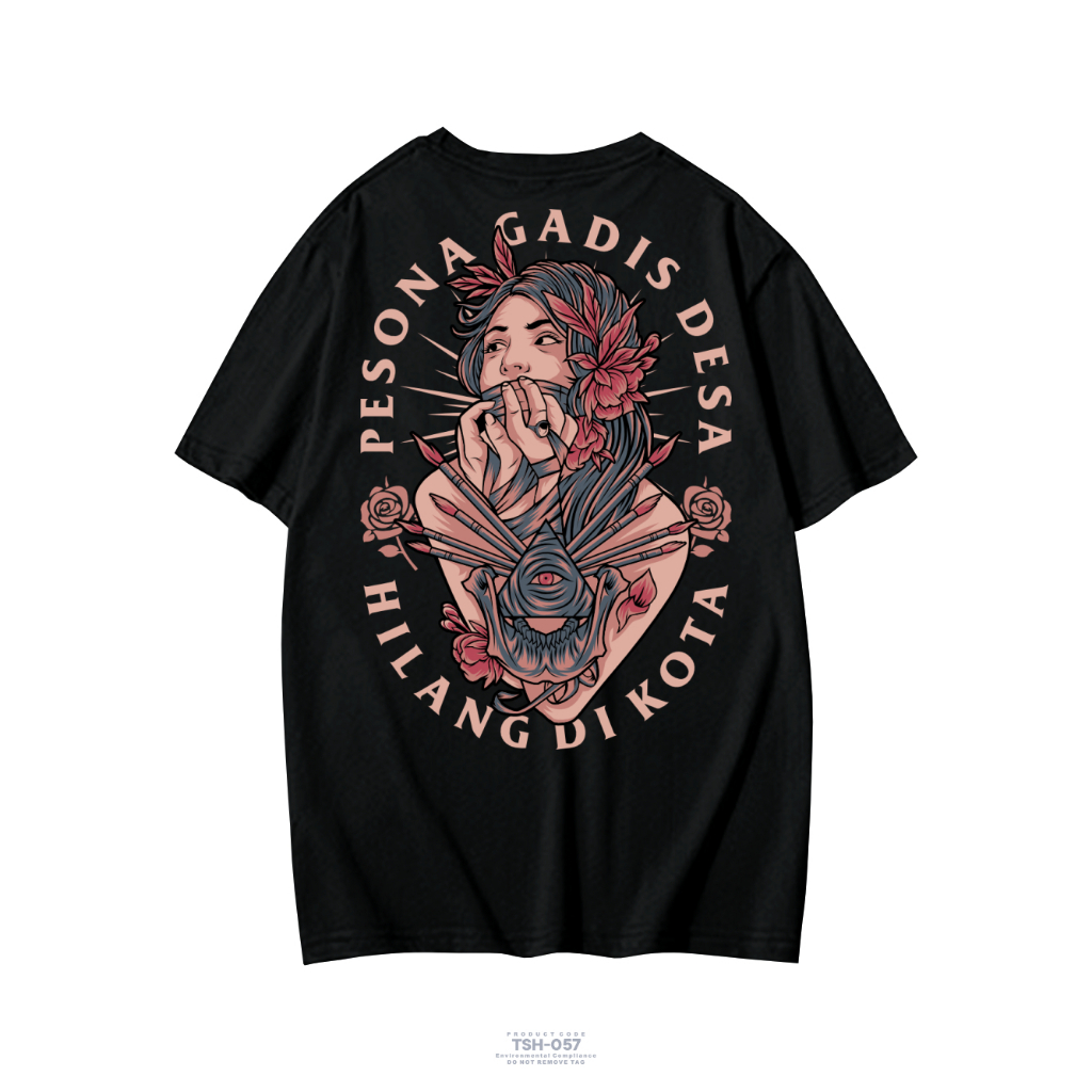 KAOS SATANIC PESONA GADIS DESA HILANG DI KOTA KAOS PAKAIAN PRIA TERBARU