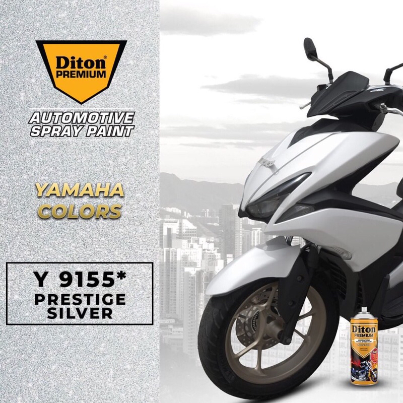 Cat Semprot DITON PREMIUM Yamaha Colors  Warna Prestige Silver Y 9155 * Pilox Pilok Kaleng