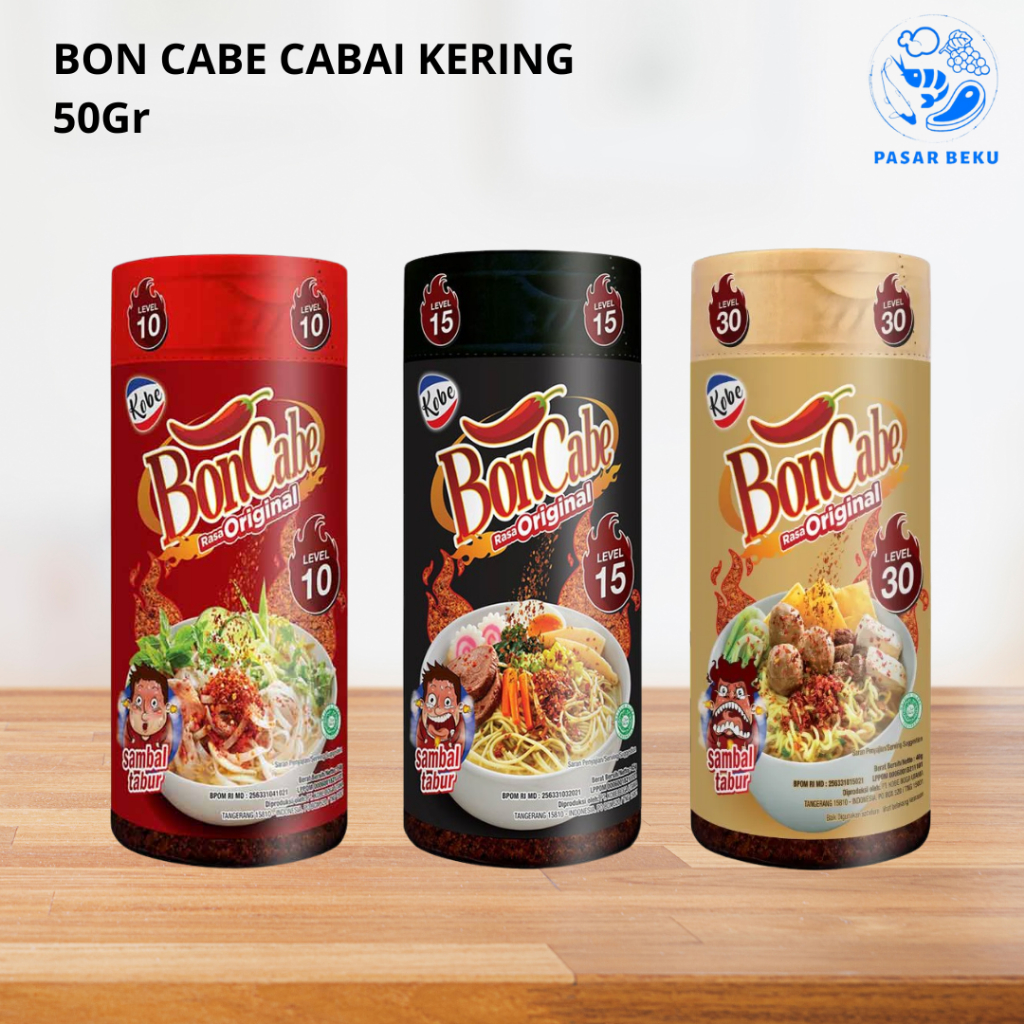 

Bon Cabe Cabai Kering 50Gr All Level Cabai Tabur Pasar Beku Padang