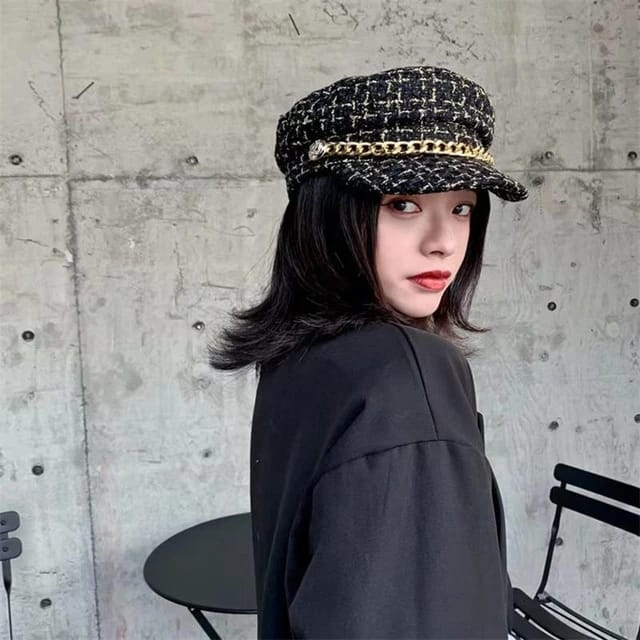 Topi Wanita Baret Fashion Korea Hajatan Pesta Beret Retro Visor Cap Perempuan Paris Model Terbaru Artis Hits G4