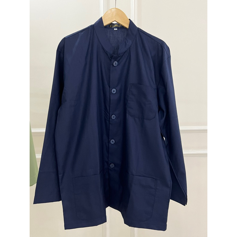 BAJU KOKO SULTAN NAVY BAJU KOKO PRIA bahan toyobo premium koko habib koko lengan panjang