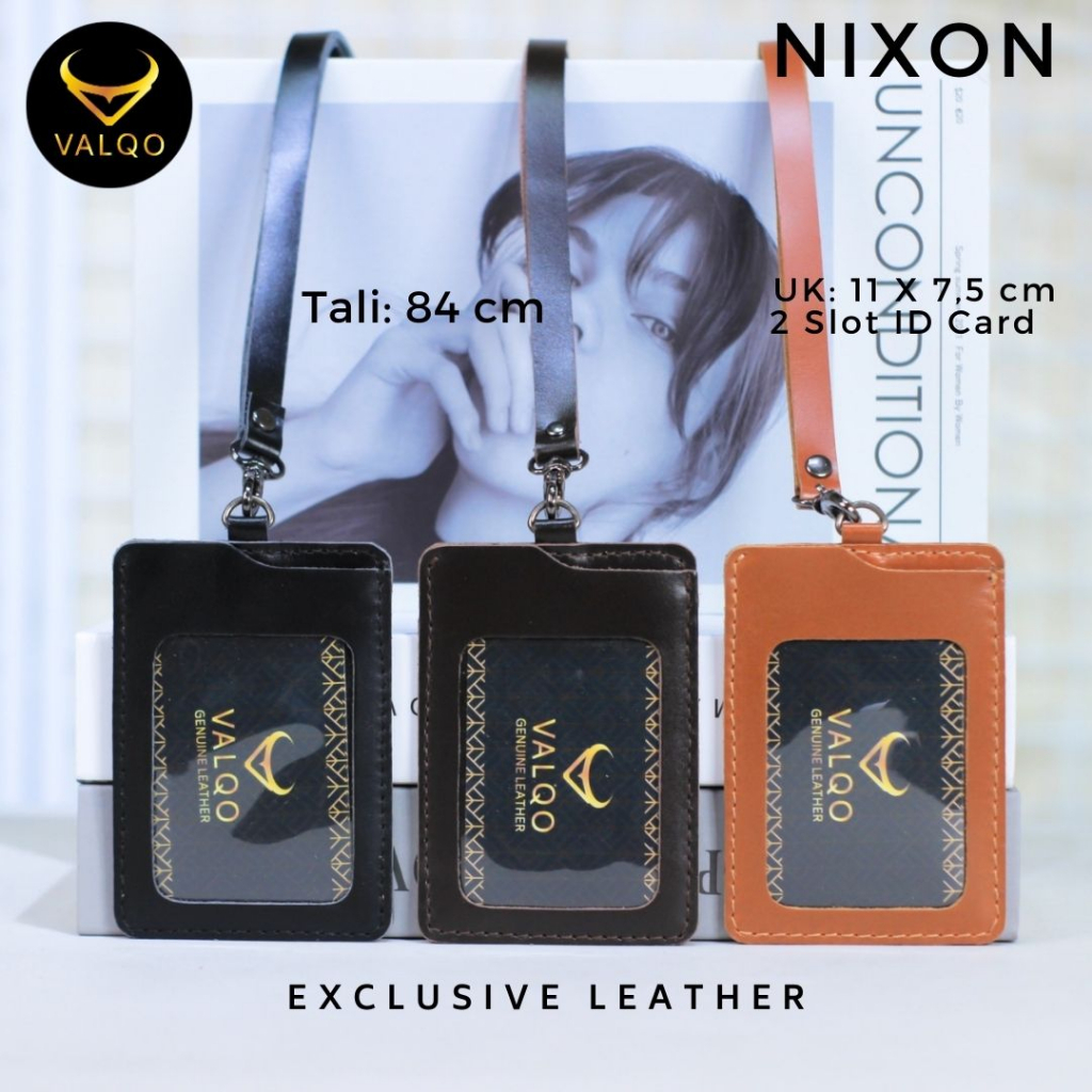 

ID Card Holder Kulit Asli Nametag Name Tag Lanyard Bisa Gravir Nama dan Logo Perusahaan