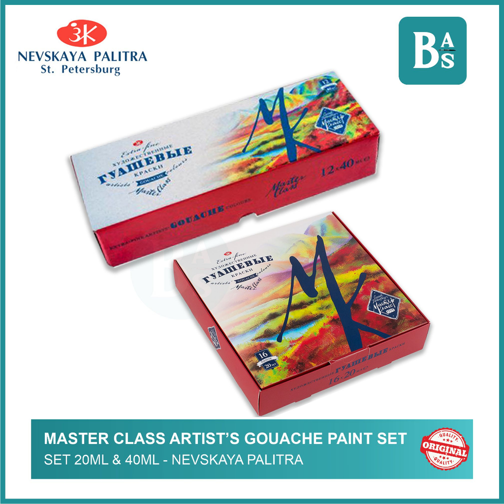 

Nevskaya Palitra - Artist Master Class Gouache - Guas set 40 & 20 ml - Bali Artemedia