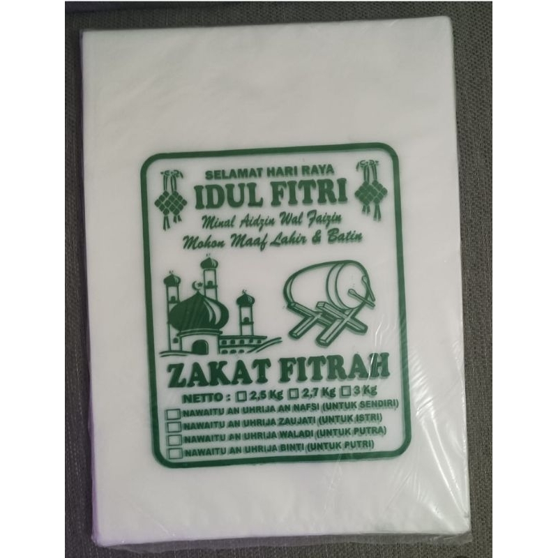 plastik zakat fitrah 3kg