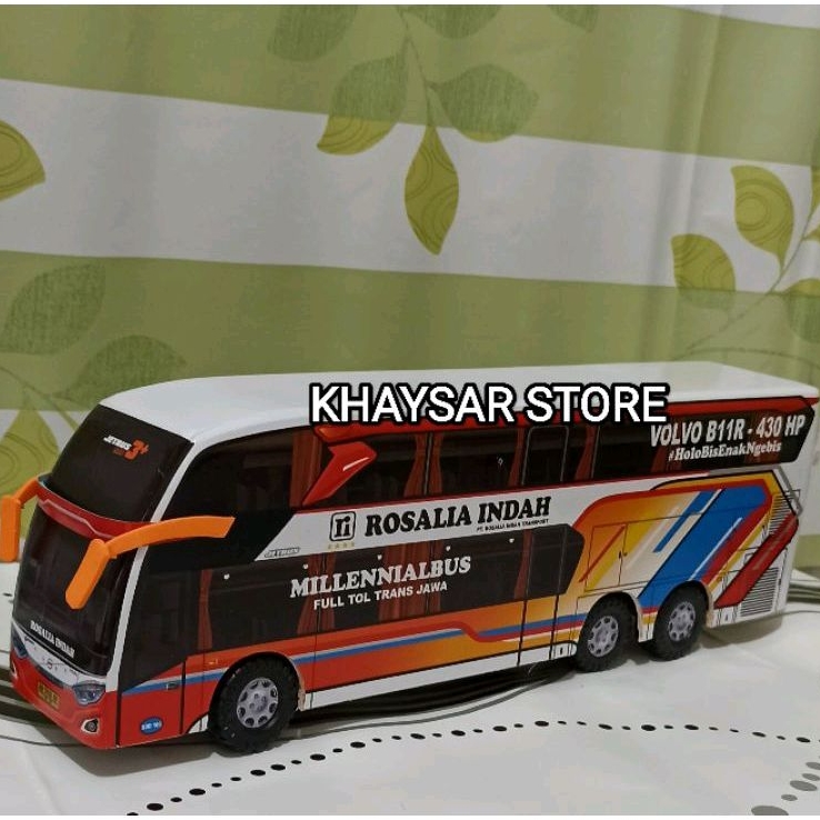 Miniatur bus bis Rosalia indah VOLVO DOUBLE DECKER