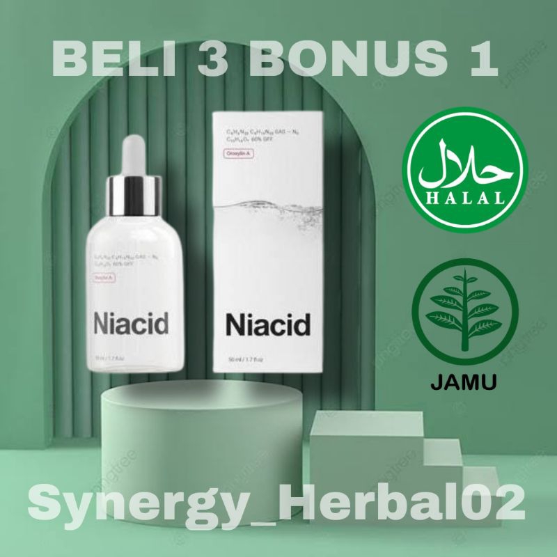 Niacid Slurp original serum pembersih wajah berjerawat dan flek noda hitam