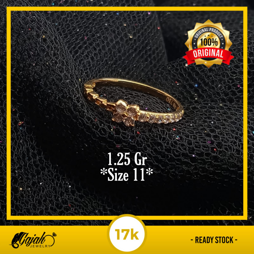 Cincin Emas 17K - 1.25 Gr Kadar 750 - 4690