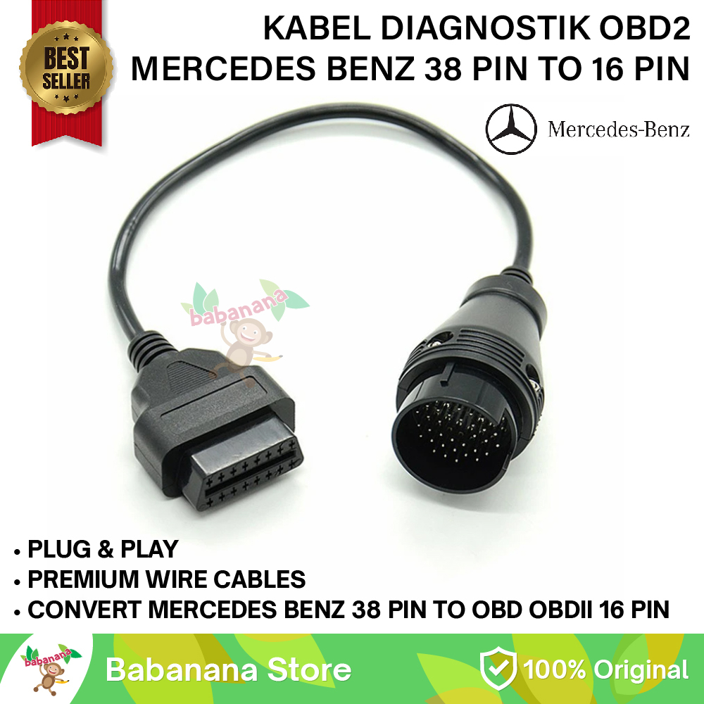 Kabel OBD2 OBD II Mercedes Benz Mobil 16 to 38 Pin Diagnostik Mobil