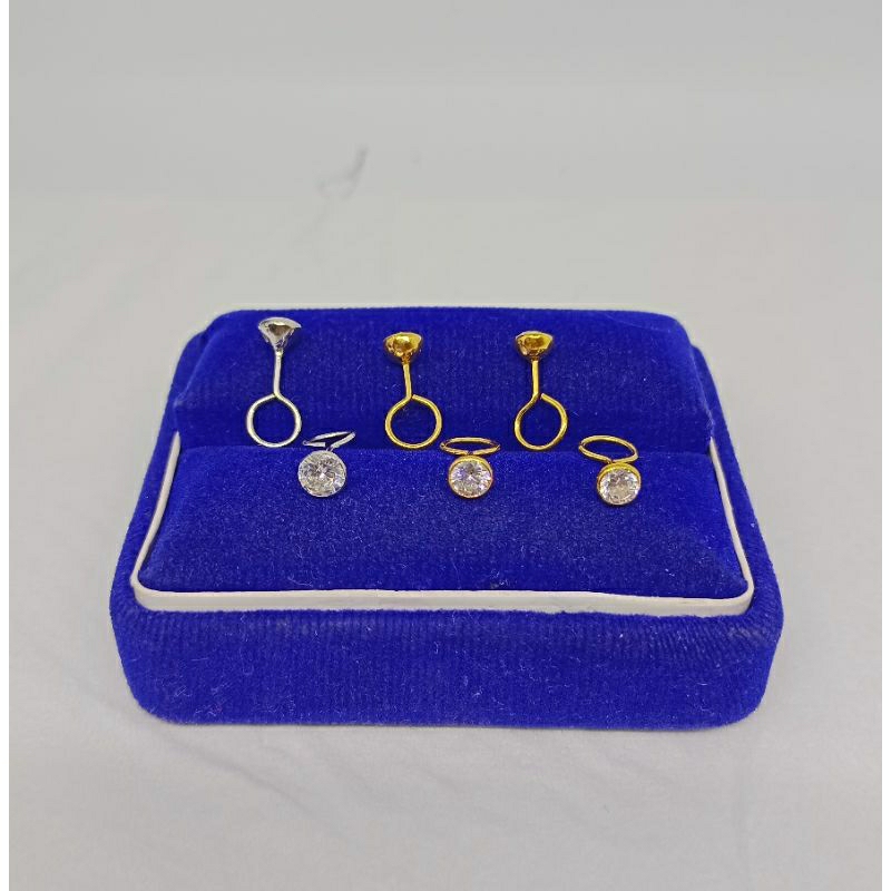 anting toge mp/perak asli silver 925 lapis emas/perhiasan fashion wanita terbaru