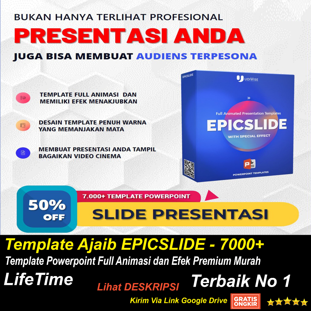 Template EPIC SLIDE 7000+ Template Powerpoint Full Animasi dan Efek Premium