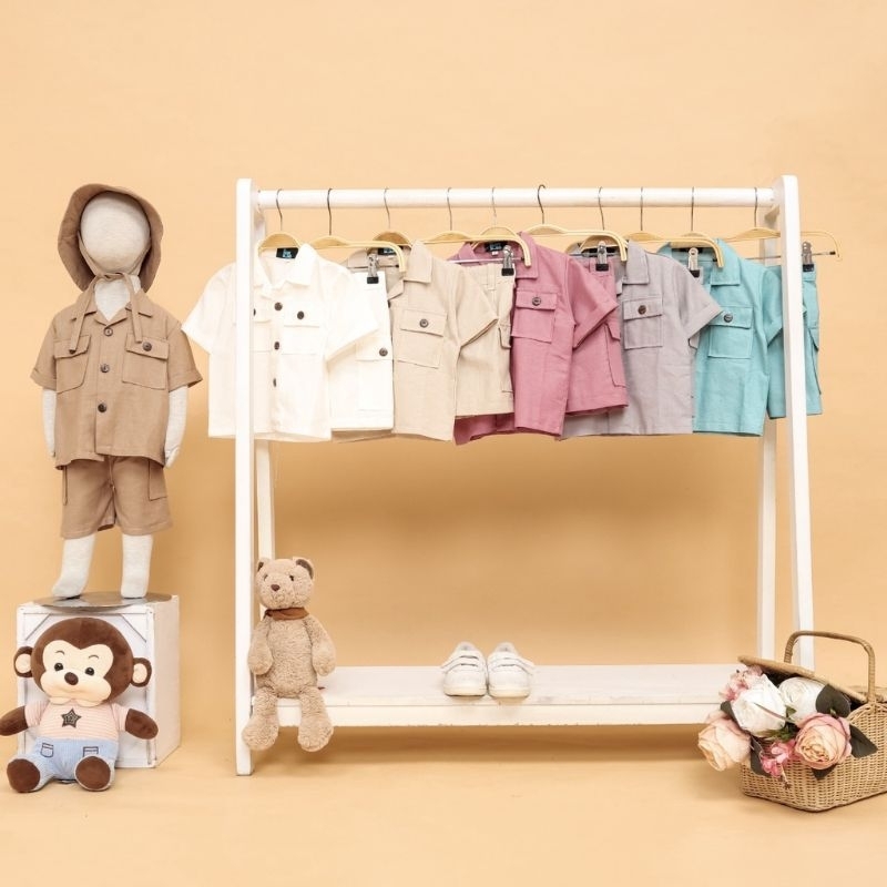SET SAFARI ANAK/SETELAN SAFARI/BAJU SAFARI/BAJU SETELAN KEMEJA