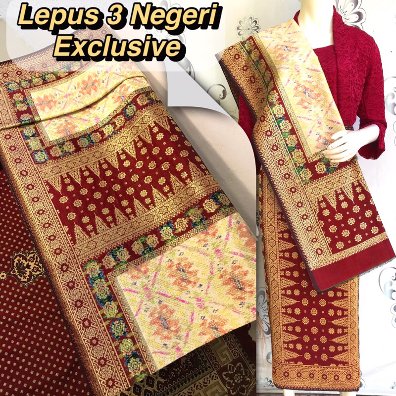 Songket Lepus 3 Negeri Exclusive-Asli Tenun Tangan Palembang