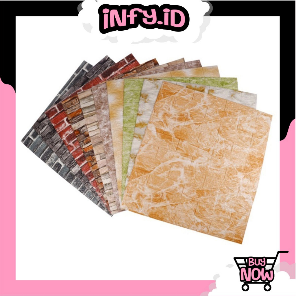 INFY - Wallpaper Dinding Foam 3D Kecil Motif BATA Gradient / walpaper dinding Foam HIGH QUALITY R884