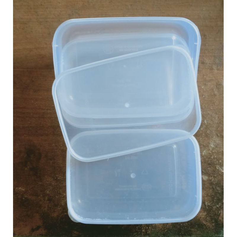 Kotak Makan Plastik Bening 900 ML