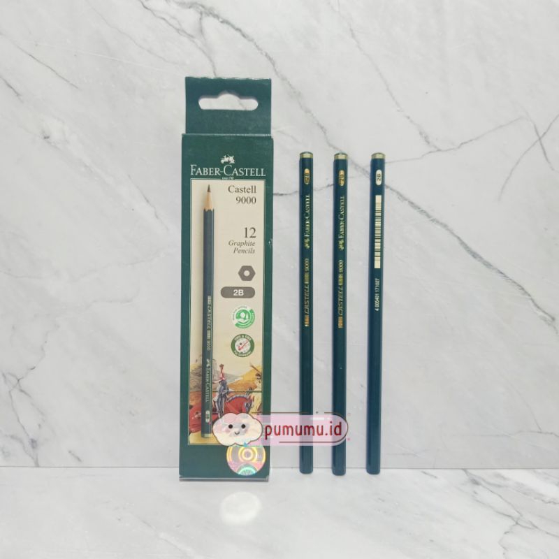 

[PUMUMU] TK27 Pensil 2B Faber-Castell 9000 Original / Pensil / Pencil / Alat Tulis