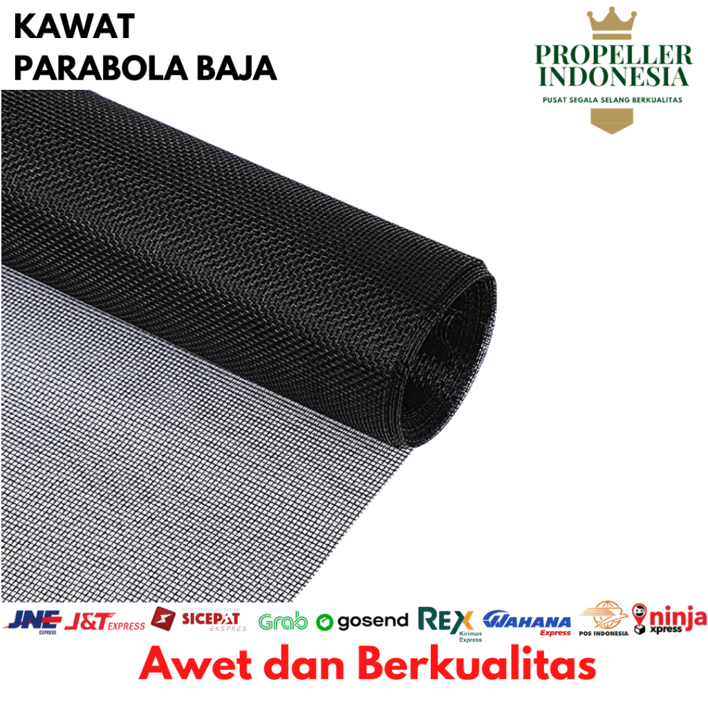 Kawat Nyamuk Kasa Nyamuk Baja Kawat Parabola Warna Putih Cokelat Hitam