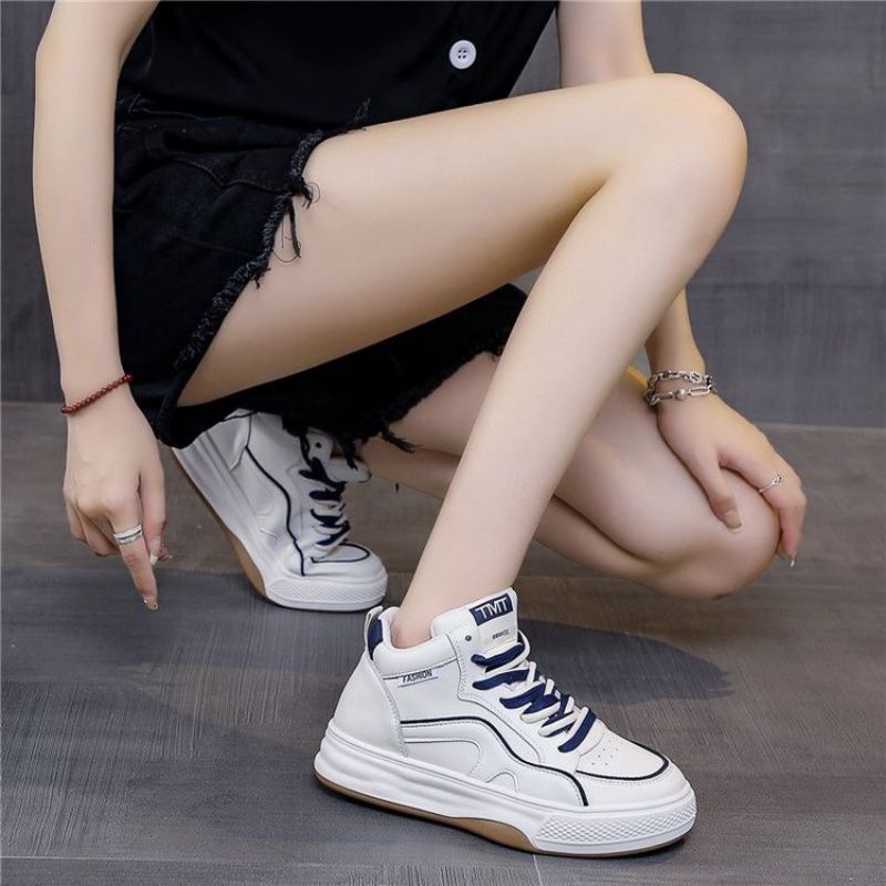 Sepatu wanita TMT 37-40 putih biru Sneakers olahraga sport lari gym outdoor casual murah Medan Sumatera utara