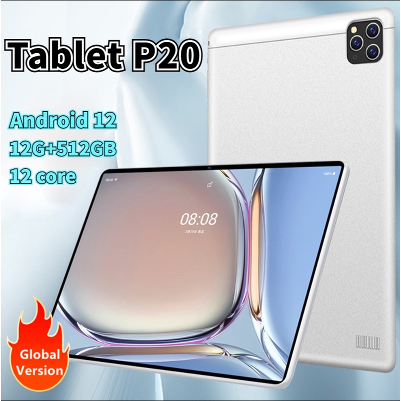 5G Baru tablet Android GALAXY tab P20 10.8 inch HD kamera 12GB+512GB dual SIM siswa belajar tablet h