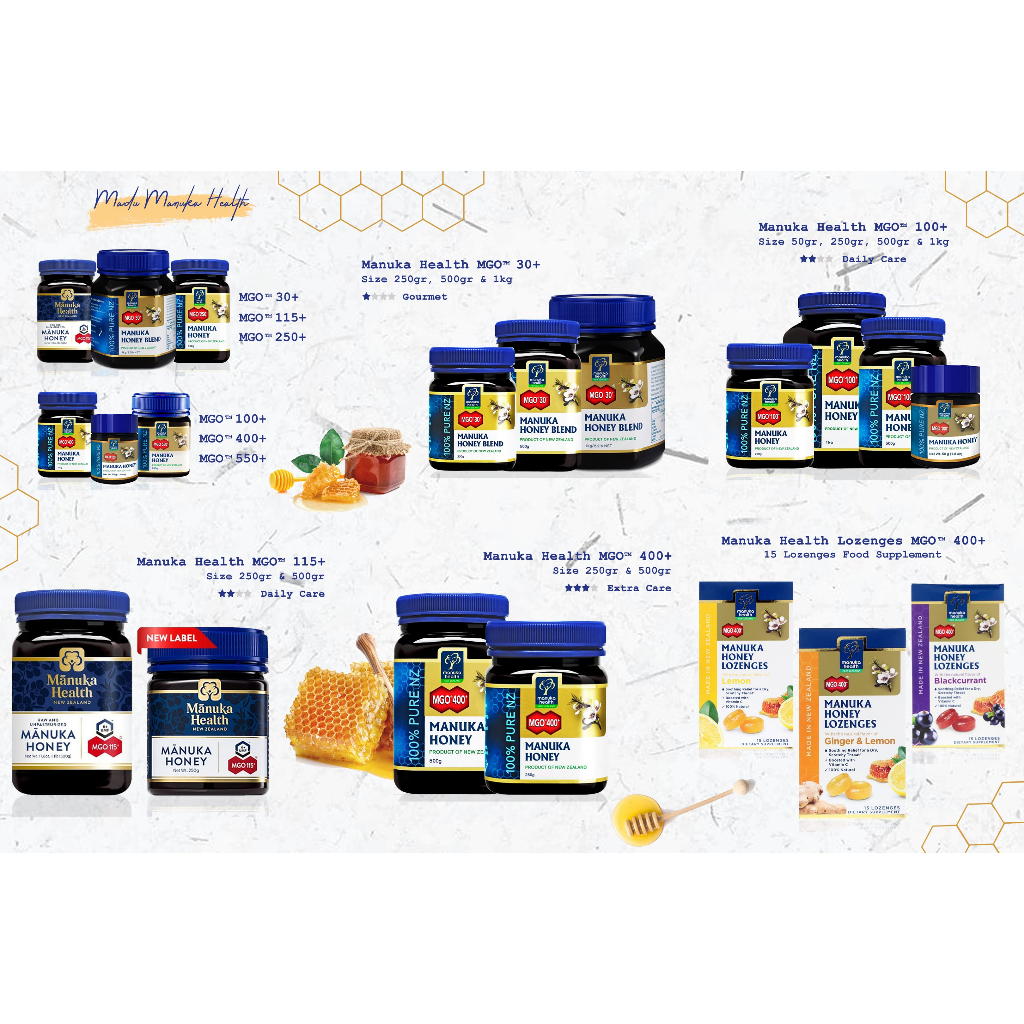 

Manuka Health Mgo 30 | Manuka Health Mgo 115 | Manuka Health Mgo 400 | Madu Manuka New Zealand