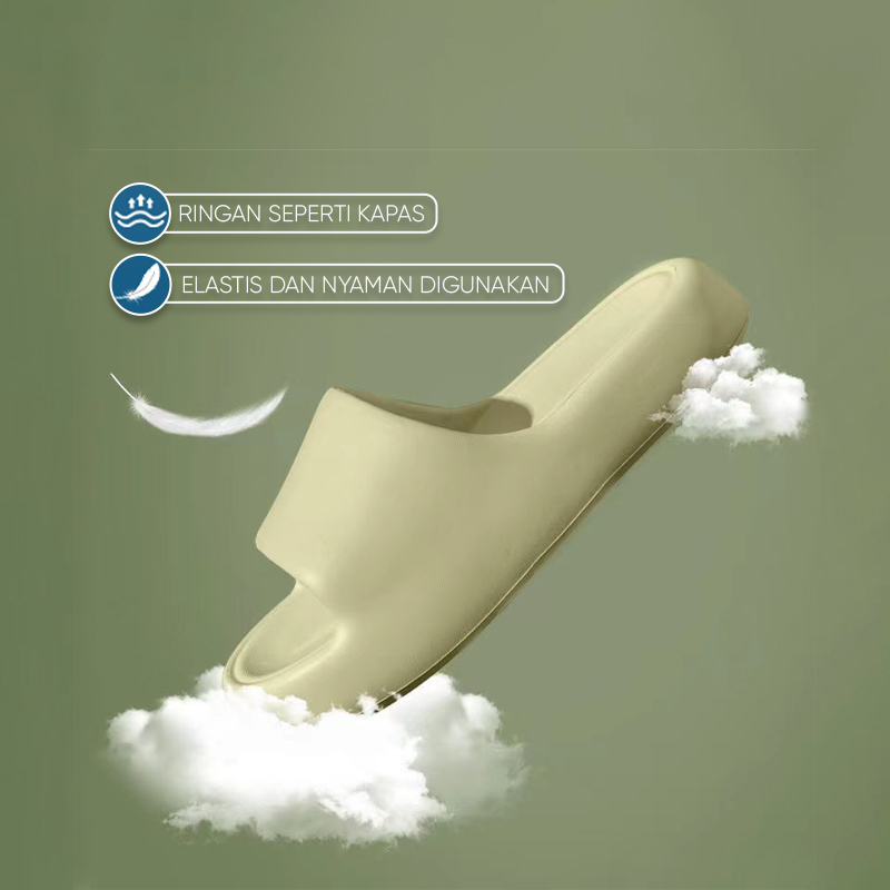 Lazy Bear Sendal Slip On EVA H33 Sandal Rumah Slop Santai Wanita Pria/Sendal Korea Jelly