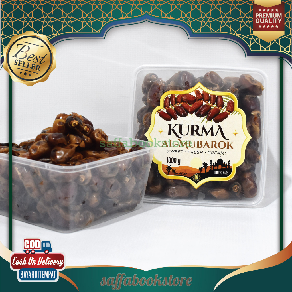 

Kurma Premium 1kg Al-Mubarok Sweet Fresh and Creamy Kiloan Kering Nabi Palm Fruit Oleh Haji Umroh Kurma Khalas Al Mubarok Fresh Korma Kholas Almubarok Al-Mubarok Enak Empuk Baru Exp 2024 Natural Emirati Dates