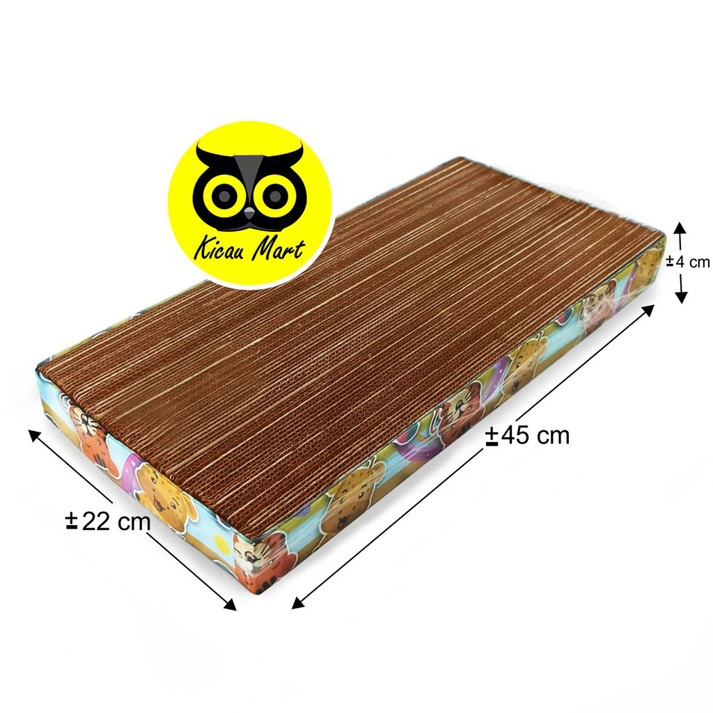 Mainan Kucing Papan Cakaran Premium Super Jumbo 40x22 Cm Papan Garukan Kucing Kotak Kardus Dus Garuk Cat Scratcher Untuk Kucing Kitten Anabul Anjing