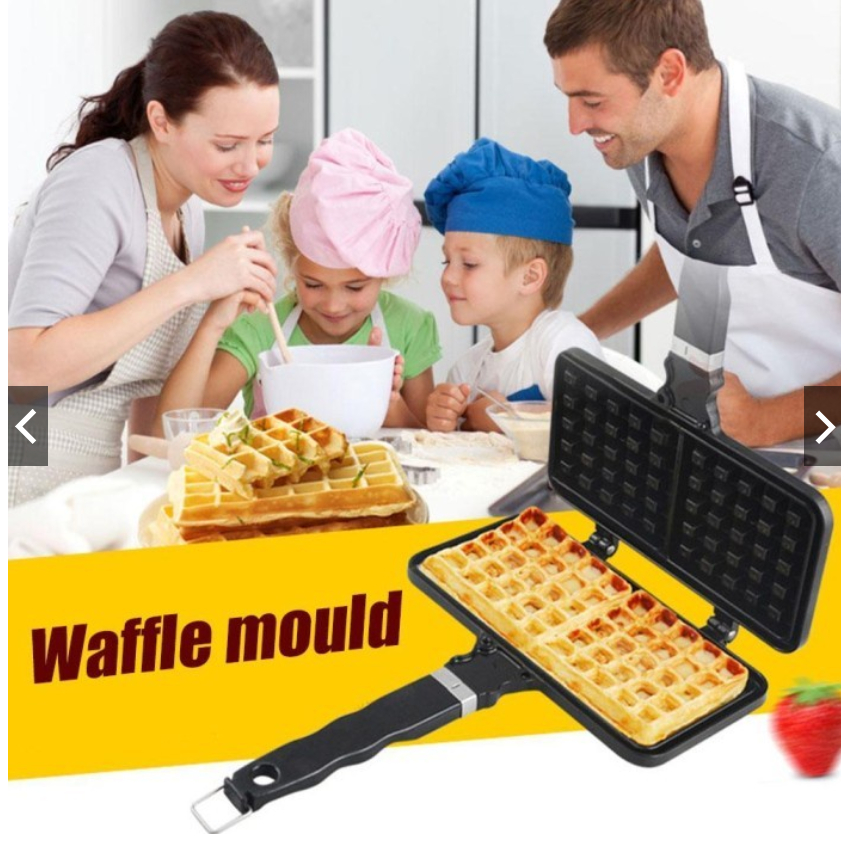 Bestseller! Cetakan kue Waffle Croffle Maker - Tempat buat Wafel Roti Donat Croissant Anti Lengket Marble coated belgian