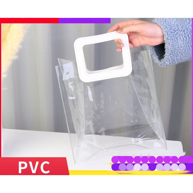 Tote Bag Tas PVC Transparant Mika Tebal Tas Souvenir Hampers Bag Tas Plastik