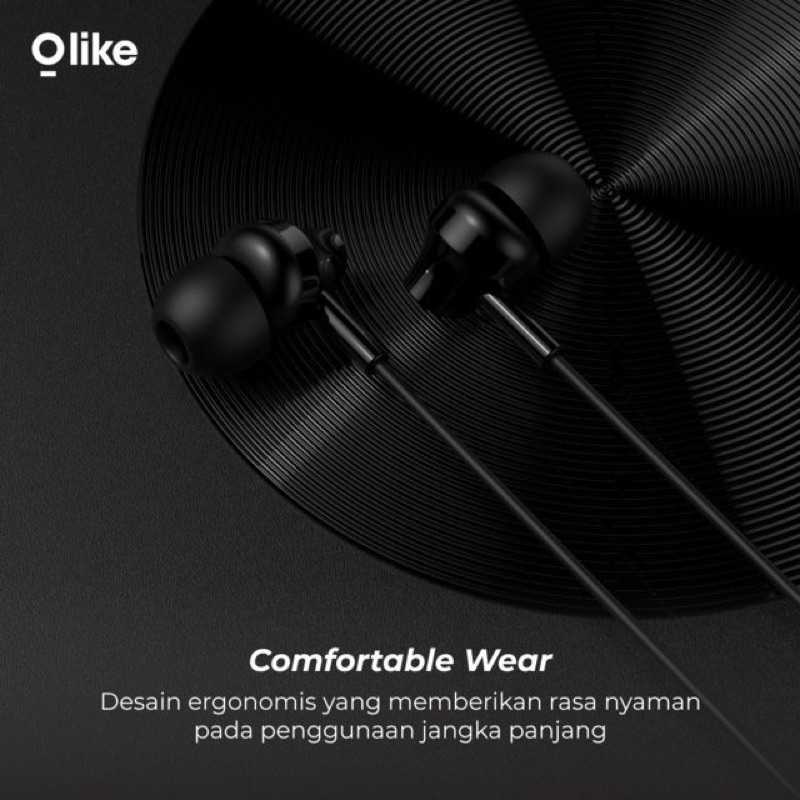 Olike E10 Wired Earphone Headset Handsfree Panjang Kabel 120 cm - Garansi 1 Tahun