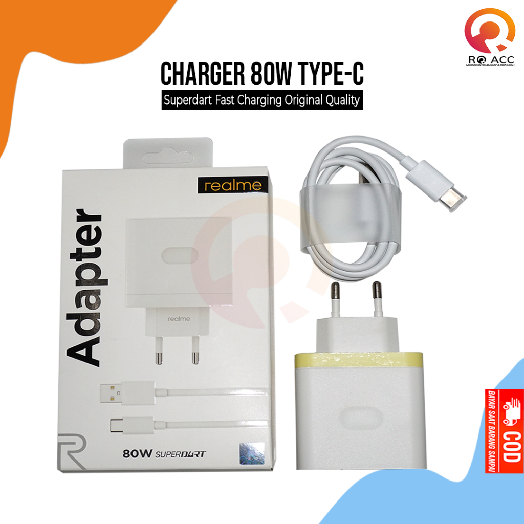 [RO ACC] 80W CHARGER CASAN REALME TYPE C SUPERDART FAST CHARGING ORIGINAL