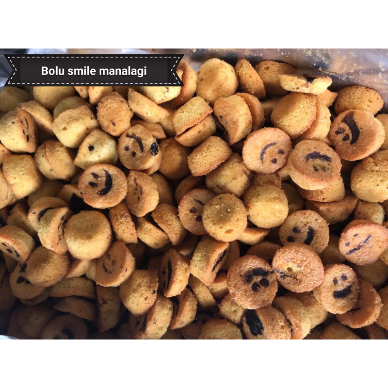 

bolu smile roti kering khas bandung kemasan 500 gr