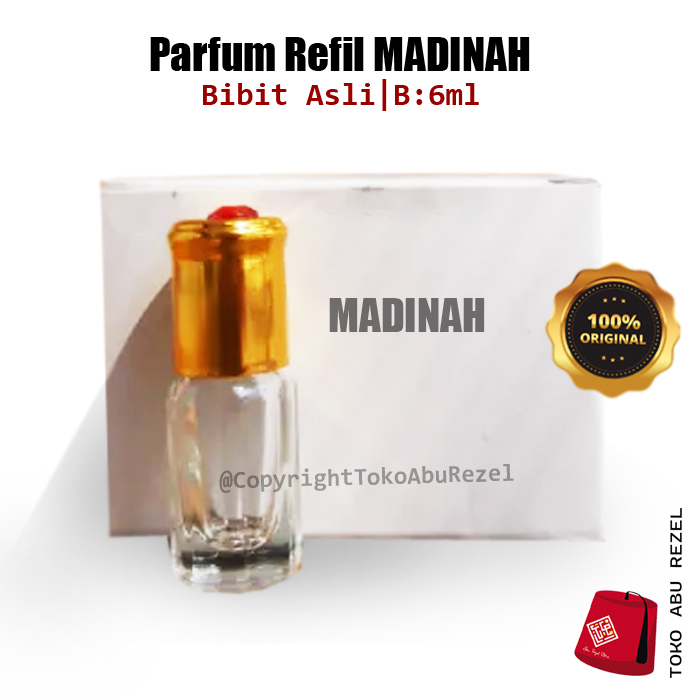 Parfum Reffil Madinah 6 ml | Bibit Asli Parfum Madinah | Minyak Wangi Non Alkohol | Isi Ulang Bibit Parfum Madinah | Wewangian Madinah