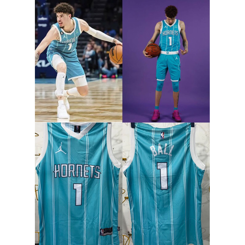 JERSEY BASKET NBA FULL PRINT CHARLOTTE HORNETS LAMELO BALL GRADE ORI